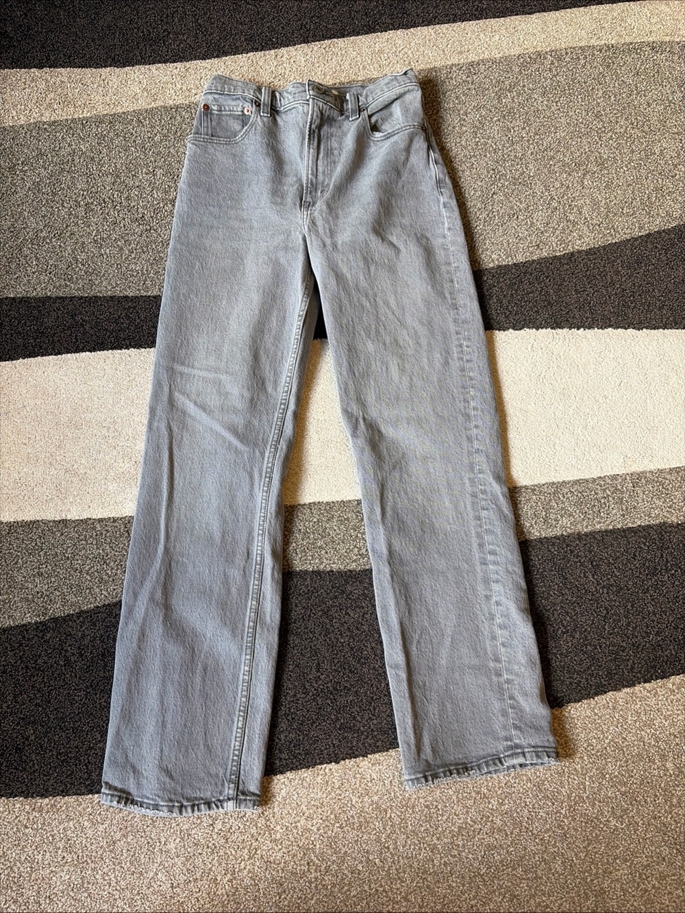 Abercrombie & Fitch Womens 90s Straight Ultra High Rise Gray Jeans Size 25/0S